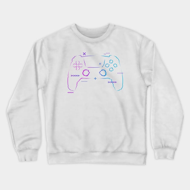 gamepad Crewneck Sweatshirt by Fukuro1703